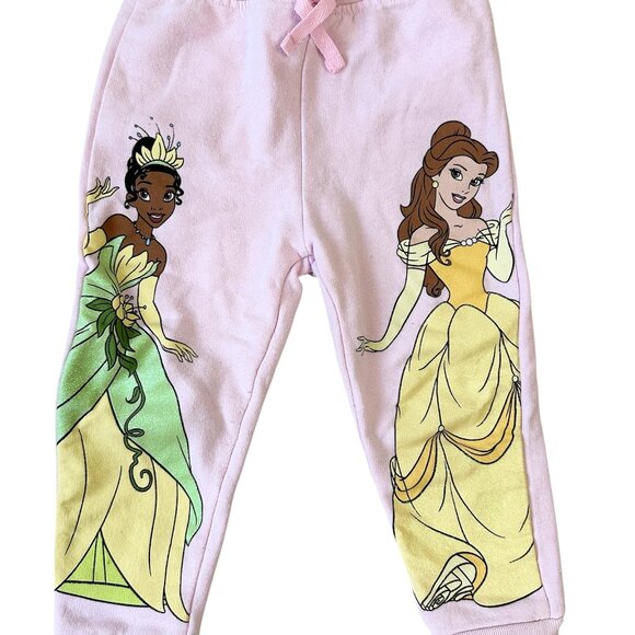 Disney Princess Sweatshirt & Jogger Pink Set Toddler Size 2T Pre-owned - Picture 7 of 8